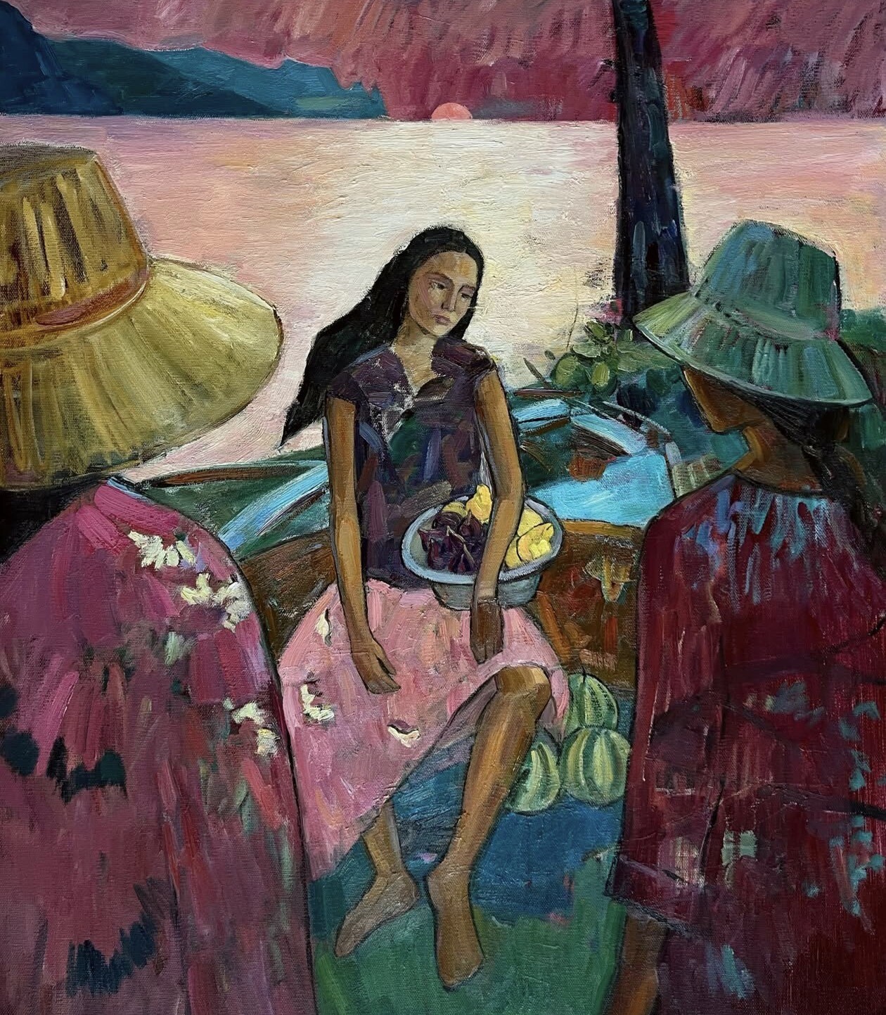 Artist pass featuring the painting 'Quiet Tide' by Mika Sato